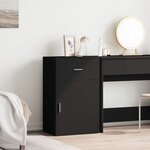 vidaXL Armoire de rangement noir 56 5x39x90 cm bois d'ingénierie