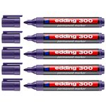 Marqueur Permanent 300 Violet Pointe Ronde 1 5-3 mm x 5 EDDING