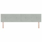 vidaXL Tête de lit Montage mural Gris clair 200 cm Velours