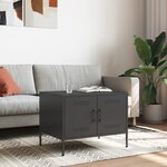 vidaXL Table basse noir 68x50x50 5 cm acier
