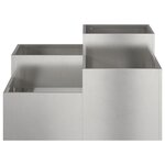 Jardinière vidaXL 100x100x48 cm en acier inoxydable