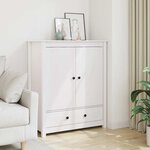 vidaXL Buffet Blanc 83x41 5x100 cm Bois massif de pin