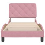 vidaXL Cadre de lit sans matelas rose 80x200 cm velours