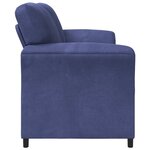 vidaXL Sofa 2 places Bleu police 138 x 83 x 95 cm Velours