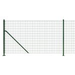 vidaXL Clôture en treillis métallique avec bride vert 1x10 m