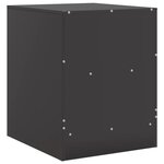 vidaXL Table de chevet noir 34 5x39x44 cm acier
