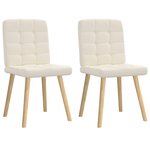 vidaXL Chaises à manger lot de 2 Lin