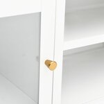 vidaXL Meuble TV Blanc 90x30x44 cm Acier et verre