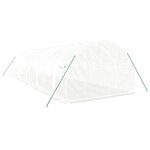 vidaXL Serre avec cadre en acier blanc 30 m² 10x3x2 m