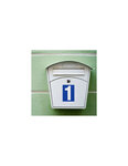 THIRARD - Plaque de signalisation 1  marquage blanc sur fond bleu  panneau PVC adhésif  65x90mm