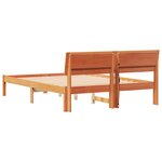 vidaXL Cadre de lit avec tête de lit Brun cire 140 x 190 cm Pin massif