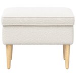 vidaXL Pouf Crème 55 x 35 x 41 cm Bouclé