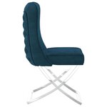 vidaXL Chaises à manger lot de 4 bleu 53x52x98 cm velours et inox