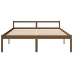 vidaXL Lit pour personne âgée marron miel 200x200cm bois de pin massif