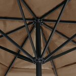 vidaXL Parasol d'extérieur avec mât en aluminium 600 cm Taupe