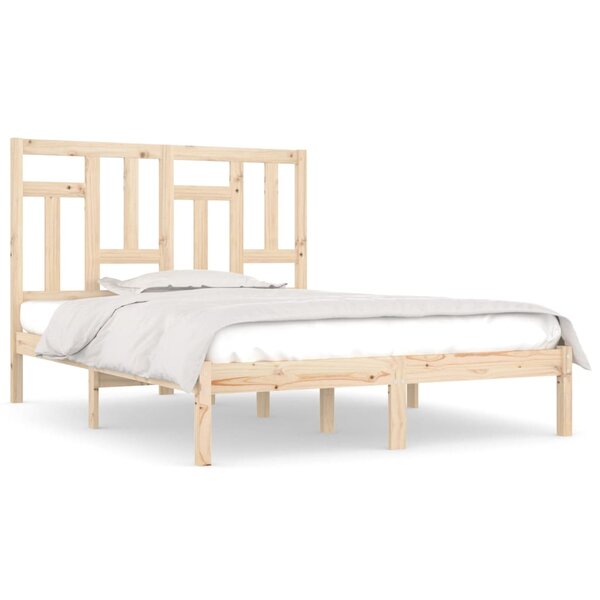 vidaXL Cadre de lit Bois de pin massif 120x200 cm