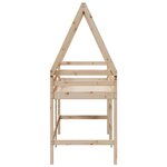 vidaXL Lit superposé et échelle et toit 90x190 cm bois de pin massif