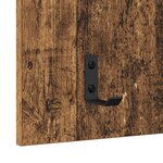 vidaXL Porte-manteau mural avec étagère Montage mural Bois ancien 90 x 40 x 10 cm