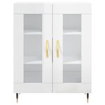 vidaXL Buffet Blanc brillant 69 5x34x90 cm Bois d'ingénierie