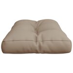 vidaXL Coussin de palette taupe 80x40x12 cm tissu