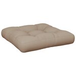 vidaXL Coussin de palette taupe 60x61 5x10 cm tissu