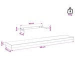 vidaXL Étagère Murale 2 pc Beige 120 x 23 5 x 3 8 cm Bois d'ingénierie