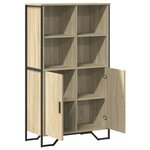 vidaXL Buffet haut chêne sonoma 79 5x35 5x137 5 cm bois d'ingénierie