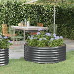 vidaXL Lit surélevé de jardin Acier galvanisé Anthracite
