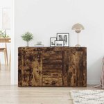 vidaXL Buffet Chêne fumé 120 x 36 x 69 cm Bois d'ingénierie