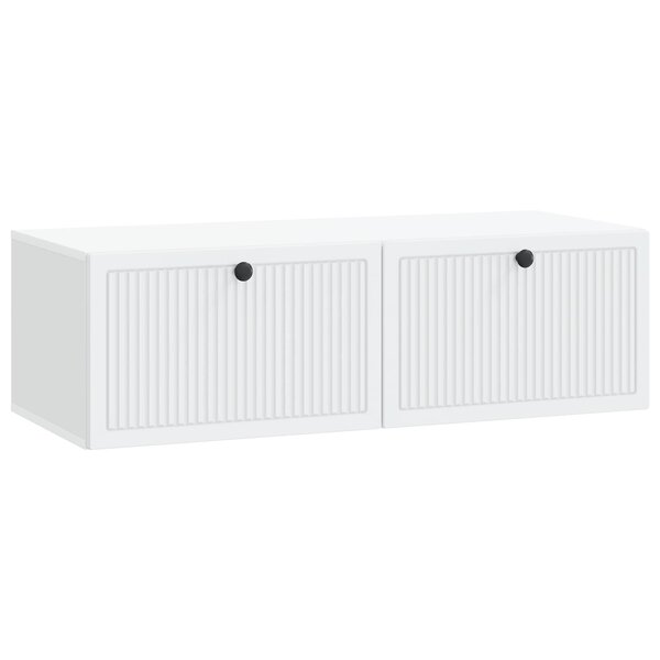 vidaXL Meuble TV mural Blanc 98 x 41 x 30 cm Bois d'ingénierie