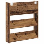 vidaXL Armoire à chaussures murale vieux bois 80x18x90 cm
