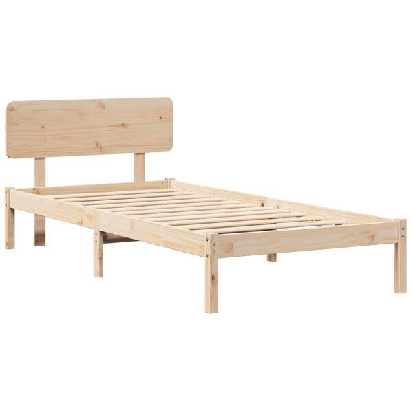 vidaXL Cadre de Lit avec Headboard 100x200 cm Bois de pin massif