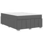 vidaXL Cadre de lit avec matelas Gris foncé 140 x 200 cm tissu