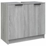 vidaXL Armoire de bain Sonoma gris 64 5x33 5x59 cm Bois d'ingénierie