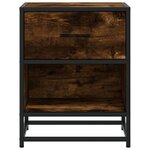 vidaXL Tables de chevet 2 Pièces chêne fumé 40x31x50 cm bois ingénierie