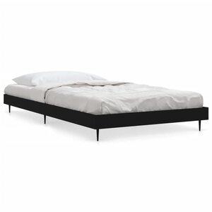 vidaXL Cadre de lit sans matelas noir 90x190 cm bois ingénierie