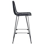 vidaXL Chaise de bar 2 Pièces Noir 44 5 x 53 x 111 cm Rotin et métal