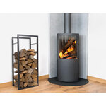 Perel Porte-bûches 45x30x100 cm Noir