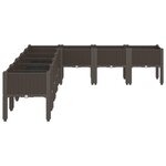vidaXL Jardinière avec pieds marron 200x160x42 cm PP