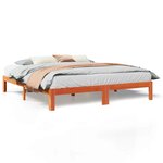 vidaXL Cadre de lit sans matelas cire marron 160x200cm bois pin massif