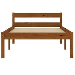 vidaXL Cadre de lit sans matelas Marron miel Bois pin massif 90x200 cm