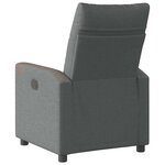 vidaXL Fauteuil inclinable électrique Gris foncé Tissu