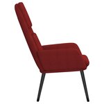 vidaXL Chaise de relaxation Rouge bordeaux Tissu