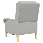 vidaXL fauteuil Gris clair 76 x 94 x 102 cm Microfibre