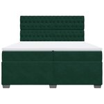 vidaXL Sommier à lattes de lit et matelas Vert foncé 200x200cm Velours