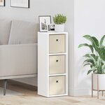 vidaXL Buffet avec tiroir Blanc 25 5 x 22 x 69 5 cm