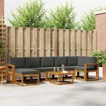 vidaXL Ensemble de canapés d'extérieur 8 Pièces Naturel et Anthracite