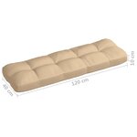 vidaXL Coussins de canapé palette 7 Pièces Beige