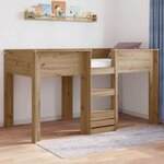 vidaXL Lit Superposé pour Enfants Chêne artisanal 80 x 200 cm