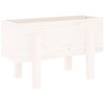 vidaXL Jardinière blanc 62x30x38 cm bois massif de pin
